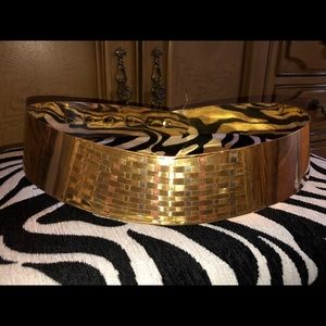 Vintage Basket Weaved Brass Belt